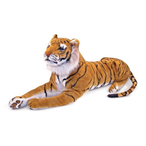  Melissa & Doug Tiger Giant Stuffed Animal (Wildlife, Soft Fabric, Beautiful Tiger Markings, Hand Crafted, 67 H x 20 W x 14 L)