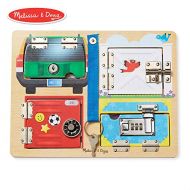 Melissa & Doug Locks & Latches Board Wooden Educational Toy (Sturdy Wooden Construction, Helps Develop Fine-Motor Skills)