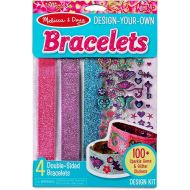 Melissa & Doug Design-Your-Own Bracelets With 100+ Sparkle Gem and Glitter Stickers - Kids Snap Bracelets, Jewelry Crafts For Kids Ages 4+