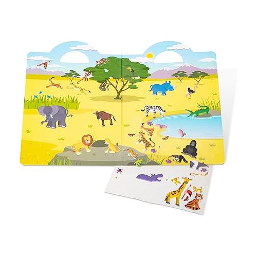  Melissa & Doug Puffy Sticker Play Set: Safari - 42 Reusable Stickers - FSC Certified