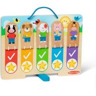 Melissa & Doug Wooden My Daily Day and Night Routines Chart for Boys and Girls 3+ - FSC Certified