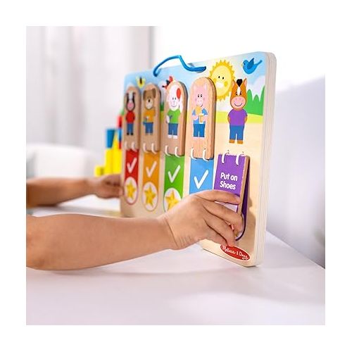  Melissa & Doug Wooden My Daily Day and Night Routines Chart for Boys and Girls 3+ - FSC Certified