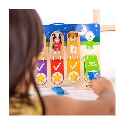  Melissa & Doug Wooden My Daily Day and Night Routines Chart for Boys and Girls 3+ - FSC Certified