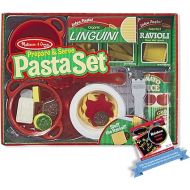 Melissa & Doug Prepare & Serve P?a?s?t?a?: Play Food Set Bundle with 1 Theme Compatible M&D Scratch Fun Mini-Pad (09361)