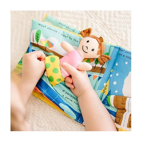  Melissa & Doug Soft Activity Baby Book - What Should I Wear? - Sensory Travel Toys, Dress Up Doll For Babies And Toddlers