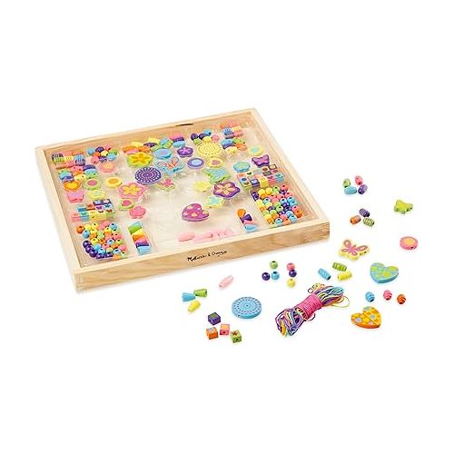  Melissa & Doug Created by Me! Bead Bouquet Deluxe Wooden Bead Set With 220+ Beads for Jewelry-Making, for 4+ years, Multicolor, 9½