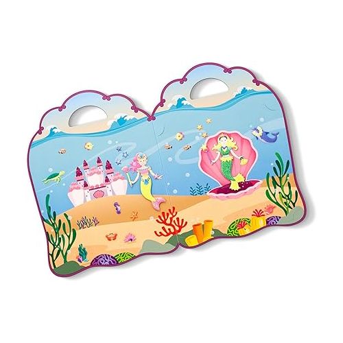  Melissa & Doug Puffy Sticker Activity Book: Mermaids - 65 Reusable Stickers - FSC Certified