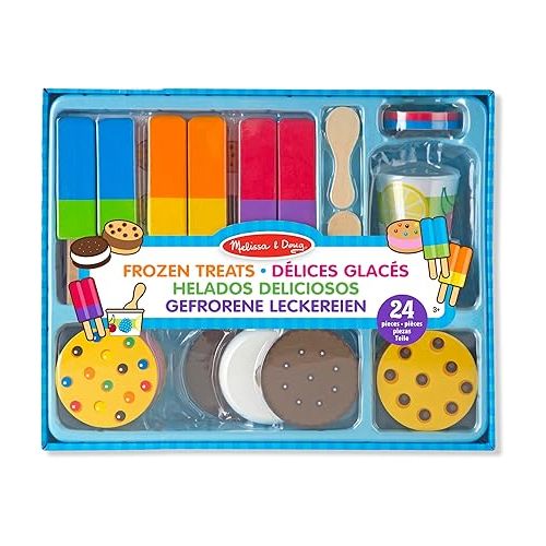  Melissa & Doug Frozen Treats | Pretend Play | Play Food | 3+ |, Multicolor, 33.528 cm H x 26.67 cm W x 6.35 cm L