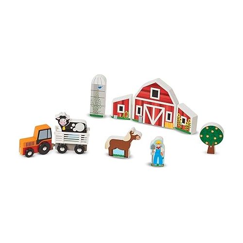  Melissa & Doug Wooden Farm & Tractor Play Set (FFP)