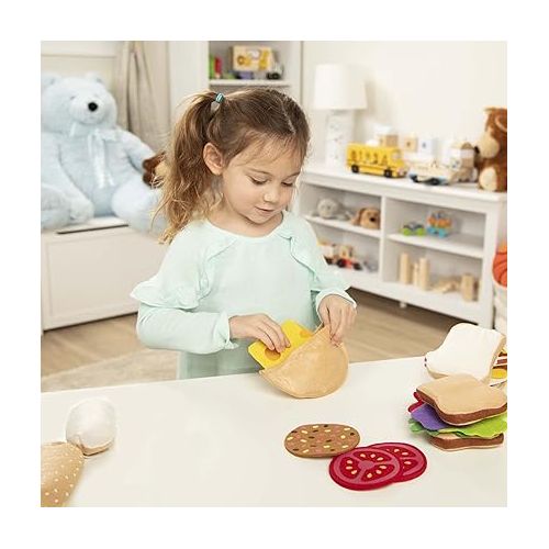  Melissa & Doug Felt Food Sandwich Set | Pretend Play | Play Food | 3+ | Gift for Boy or Girl