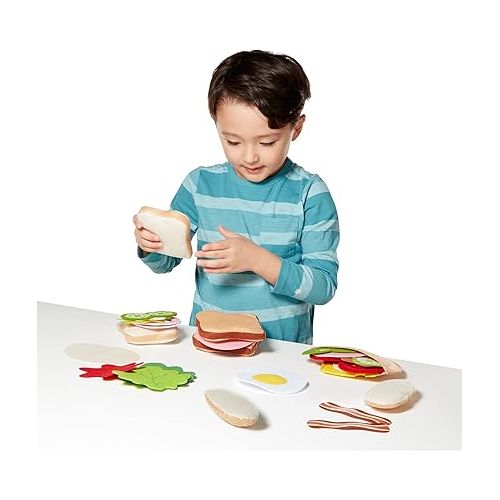  Melissa & Doug Felt Food Sandwich Set | Pretend Play | Play Food | 3+ | Gift for Boy or Girl