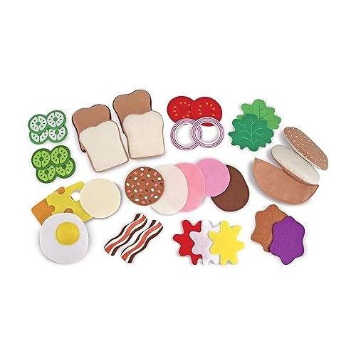  Melissa & Doug Felt Food Sandwich Set | Pretend Play | Play Food | 3+ | Gift for Boy or Girl