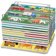 Melissa & Doug Puzzle Storage Rack - Wire Rack Holds 12 Puzzles - Puzzle Rack Organizer, Puzzle Holder Rack For Kids