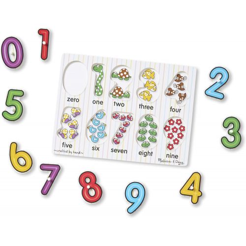  [아마존베스트]Melissa & Doug See-Inside Numbers Peg Puzzle (10 Pieces)