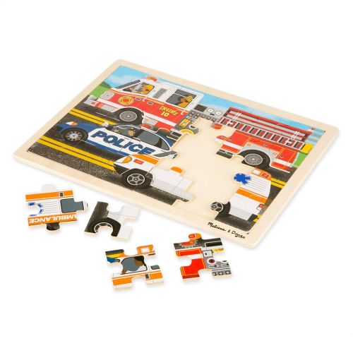  [아마존베스트]Melissa & Doug To the Rescue! Wooden Jigsaw Puzzle (24 Pieces)