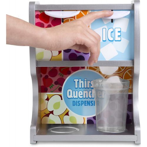  [아마존베스트]Melissa & Doug Wooden Thirst Quencher Drink Dispenser (10 Pieces)