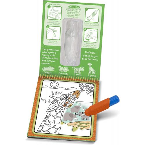  [아마존베스트]Melissa & Doug On the Go Water Wow! Reusable Travel Activity Pad 6-Pack (Alphabet, Number, Safari, Vehicle, Animal, Under the Sea, Refillable Water Pen, Reusable Pages)