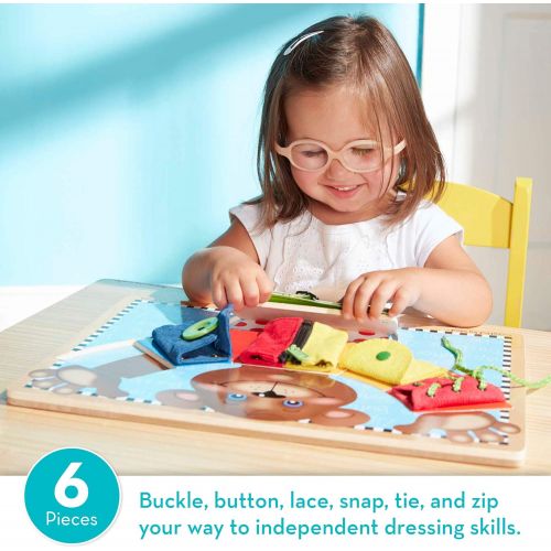  [아마존베스트]Melissa & Doug Basic Skills Board (Developmental Toys, 6 Removable Pieces & Puzzle Board, Practice Fine Motor Skills)