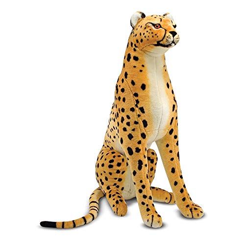  Melissa & Doug Giant Cheetah - Lifelike Stuffed Animal, The Original (Nearly 3 Feet Tall, Great Gift for Girls and Boys - Best for 3, 4, 5, and 6 Year Olds)