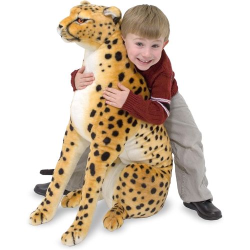 Melissa & Doug Giant Cheetah - Lifelike Stuffed Animal, The Original (Nearly 3 Feet Tall, Great Gift for Girls and Boys - Best for 3, 4, 5, and 6 Year Olds)