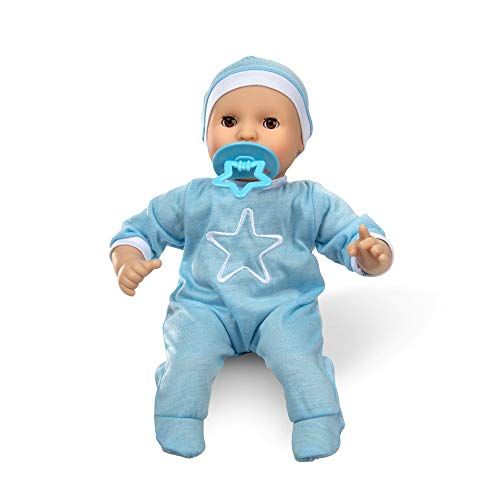  Melissa & Doug Mine to Love Jordan 12” Light Skin-Tone Boy Baby Doll with Romper, Cap, Pacifier