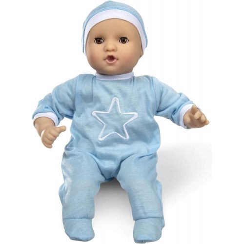  Melissa & Doug Mine to Love Jordan 12” Light Skin-Tone Boy Baby Doll with Romper, Cap, Pacifier