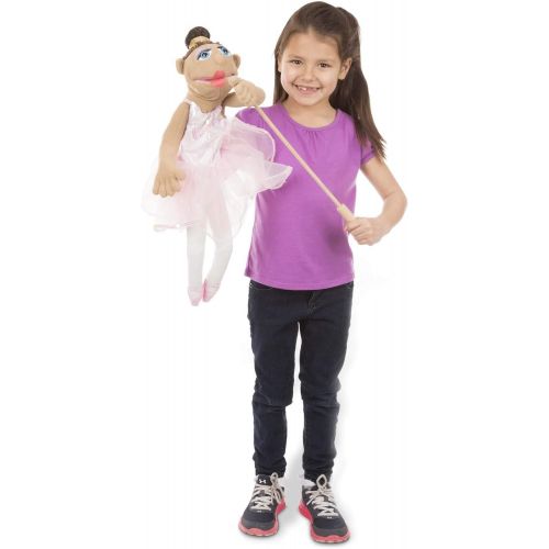  Melissa & Doug Ballerina Puppet - Full-Body with Detachable Wooden Rod for Animated Gestures