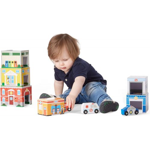  Melissa & Doug Nesting & Sorting Buildings & Vehicles