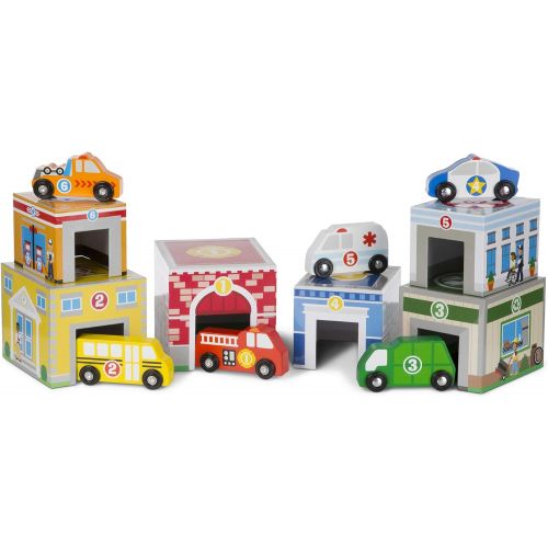  Melissa & Doug Nesting & Sorting Buildings & Vehicles