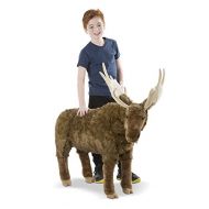 Melissa & Doug Standing Lifelike Plush Giant Moose Stuffed Animal (38 x 41.5 x 13 in)