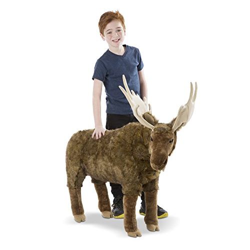  Melissa & Doug Standing Lifelike Plush Giant Moose Stuffed Animal (38 x 41.5 x 13 in)