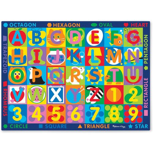  Melissa & Doug Jumbo ABC-123 Rug (Multicolor, Oversized Activity Rug, 36 Game Cards, 58 x 79, Great Gift for Girls and Boys - Best for 3, 4, and 5 Year Olds), 5193