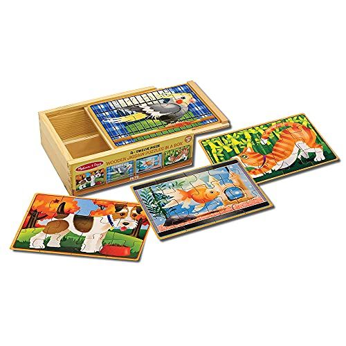  Melissa & Doug Wooden Jigsaw Puzzles in a Box - Pets