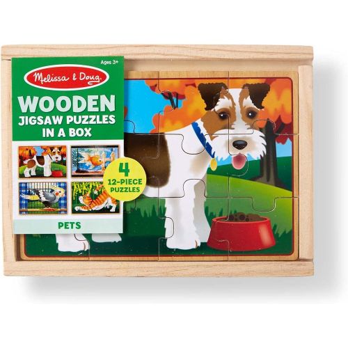  Melissa & Doug Wooden Jigsaw Puzzles in a Box - Pets