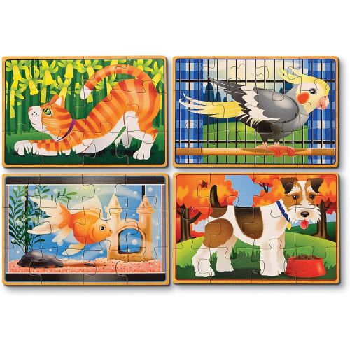  Melissa & Doug Wooden Jigsaw Puzzles in a Box - Pets