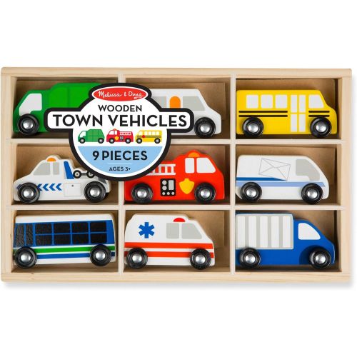  Melissa & Doug Wooden Town Vehicles