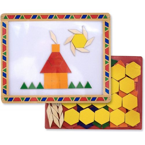  Melissa & Doug Deluxe Magnetic Pattern Blocks Set