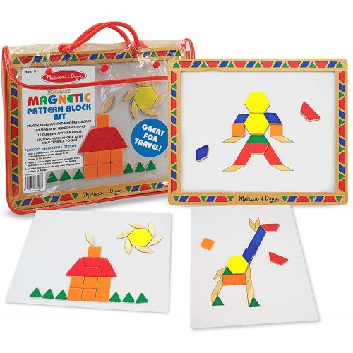  Melissa & Doug Deluxe Magnetic Pattern Blocks Set