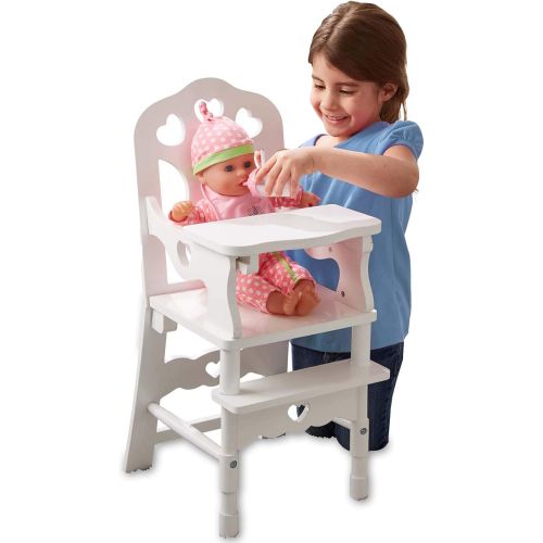  Melissa & Doug 9382 White Wooden 20-Inches Tall Doll High Chair