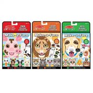 Melissa & Doug Make-A-Face Reusable Sticker Pad Animals 3 Pack (Safari, Farm, Pets), 97074,Multi