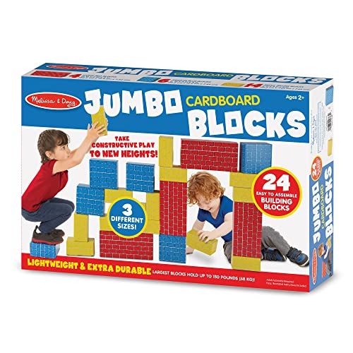  Melissa & Doug Jumbo Cardboard Blocks - 24 Pieces