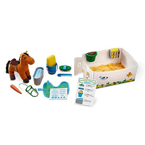  Melissa & Doug Feed & Groom Horse Care Play Set