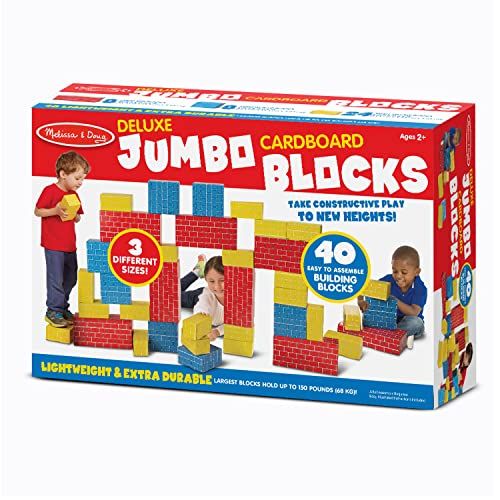  Melissa & Doug Jumbo Cardboard Blocks - 40 Pieces