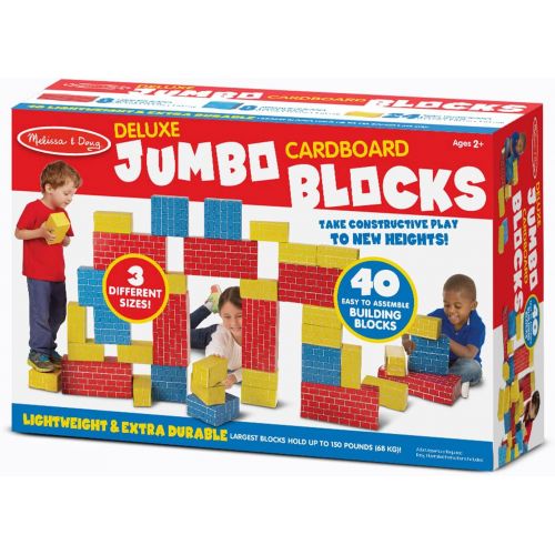  Melissa & Doug Jumbo Cardboard Blocks - 40 Pieces