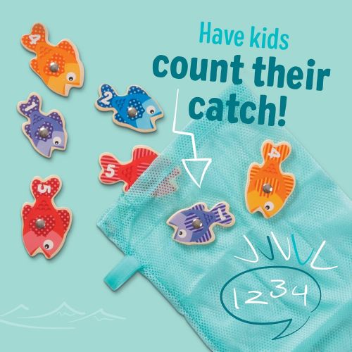  Melissa & Doug Catch & Count Wooden Fishing Game (E-Commerce Packaging, Great Gift for Girls and Boys - Best for 3, 4, and 5 Year Olds)