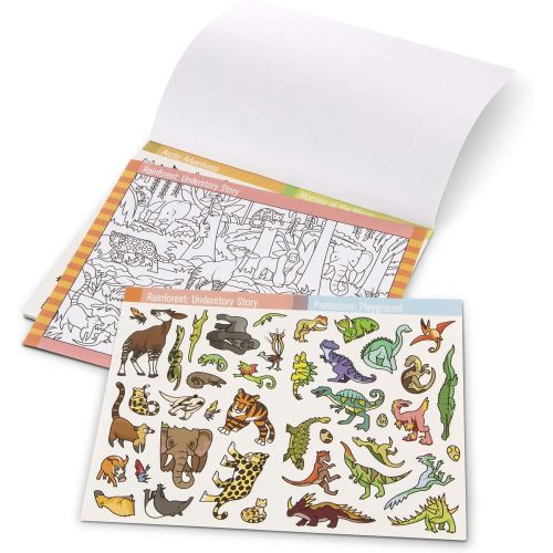  Melissa & Doug Seek & Find Sticker Pad - Animals (400+ Stickers, 14 Scenes to Color), Multicolor