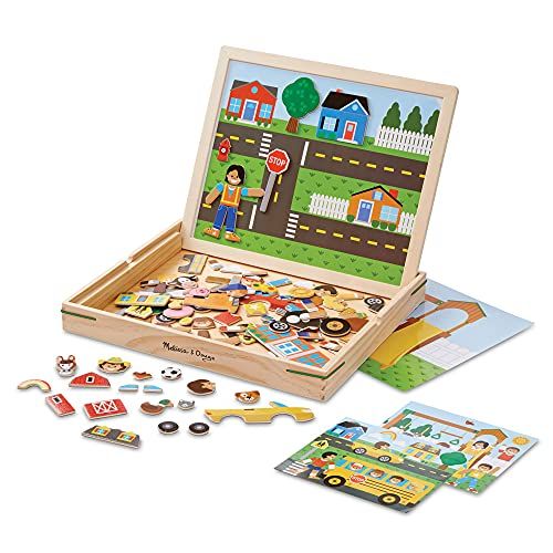 Melissa & Doug Wooden Magnetic Matching Picture Game With 119 Magnets and Scene Cards