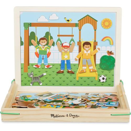  Melissa & Doug Wooden Magnetic Matching Picture Game With 119 Magnets and Scene Cards