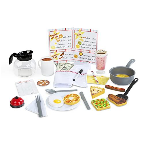  Melissa & Doug Star Diner Restaurant Play Set (Toy Diner Set, 41 Pieces, Great Gift for Girls and Boys - Best for 3, 4, 5 Year Olds and Up)