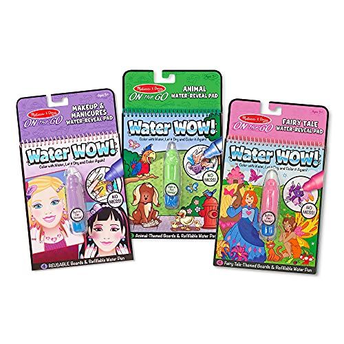  Melissa & Doug On The Go Water Wow Bundle - Makeup & Manicures, Fairy Tale and Animals